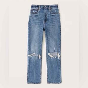 Abercrombie & Fitch Ultra High Rise Ankle Straight Jeans